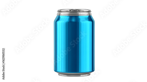 Wallpaper Mural Blue aluminum soda can mockup, blank label, isolated on white Torontodigital.ca
