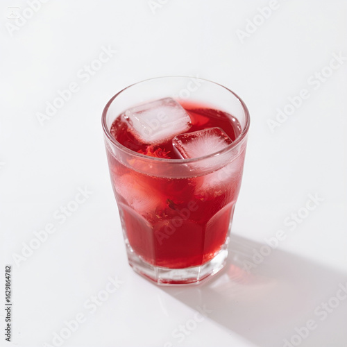 Wallpaper Mural Roselle flower juice in a glass filled with ice cubes. Torontodigital.ca