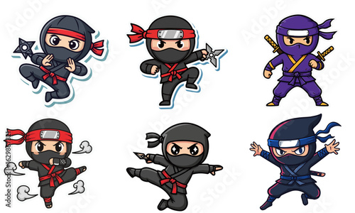 Dynamic Set of Ninja Characters in Action