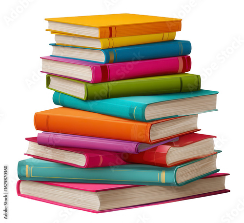 Wallpaper Mural Colorful books stacked high (2) Torontodigital.ca