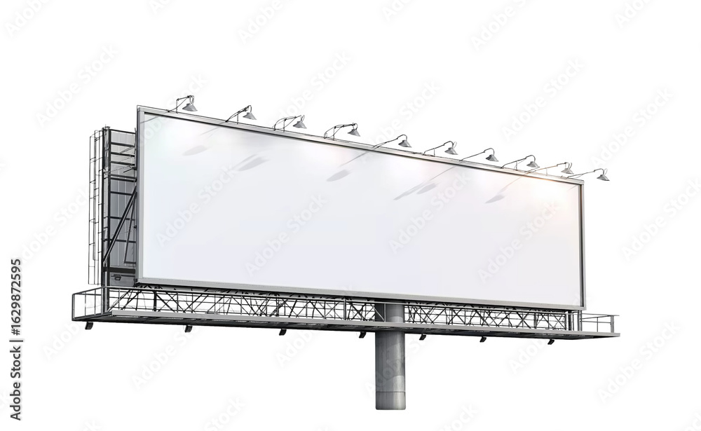 Obraz premium Blank billboard on transparent background, cutout