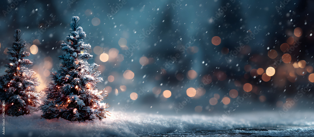 Naklejka premium Happy New Year. Christmas and New Year holidays background, winter season.