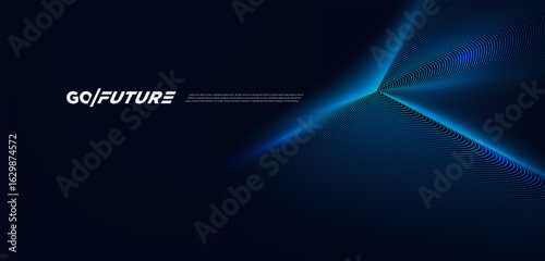 Futuristic blue line abstract background design – artificial intelligence, digital technology, innovation, data network, modern cyberspace, and high-tech presentation projects vector backdrop