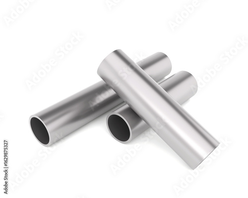 Cuadro en lienzo Industry pipes, Metal steel construction, Steel galvanized and stainless