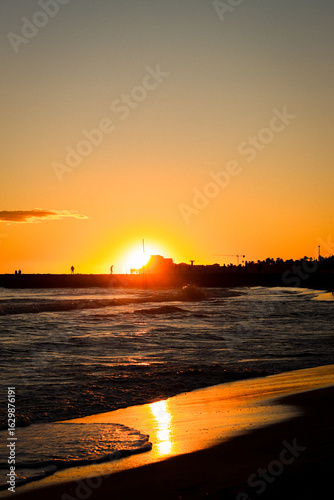 Sunset view on the beach