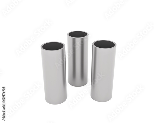  Metal steel construction, Steel galvanized and stainless. 3D rendering.