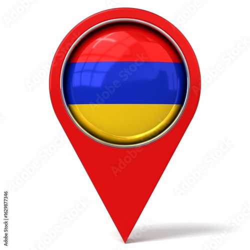 Armenia - location pin with flag - 3D illustration Free Download Armenia - location pin with flag - 3D illustration - GFXLoad