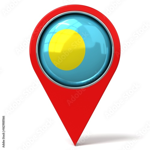 Palau - location pin with flag - 3D illustration Free Download Palau - location pin with flag - 3D illustration - GFXLoad