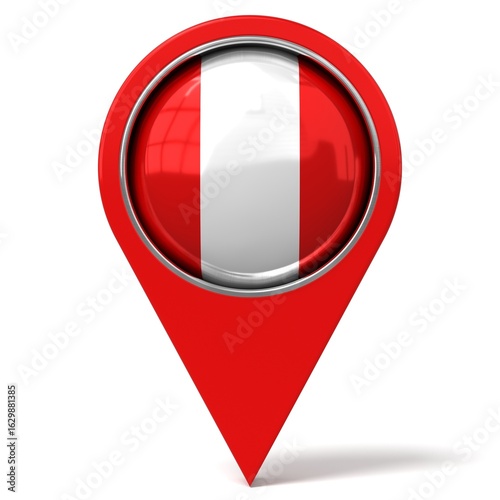 Peru - location pin with flag - 3D illustration Free Download Peru - location pin with flag - 3D illustration - GFXLoad
