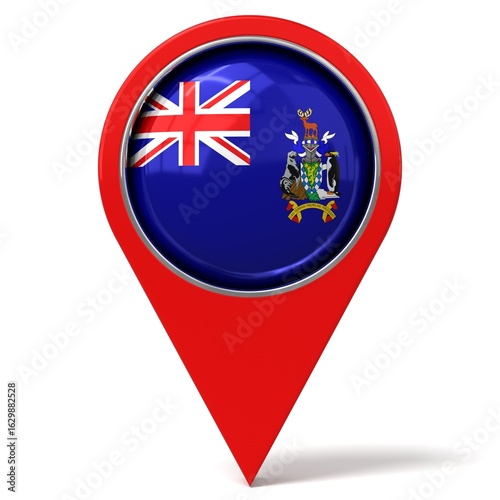 South Georgia and South Sandwich Islands - location pin with flag - 3D illustration Free Download South Georgia and South Sandwich Islands - location pin with flag - 3D illustration - GFXLoad