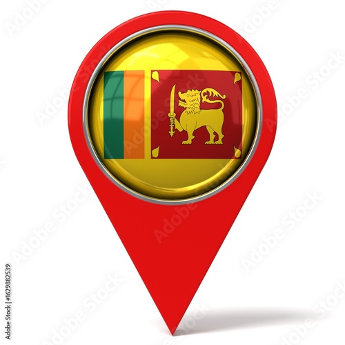Sri Lanka - location pin with flag - 3D illustration Free Download Sri Lanka - location pin with flag - 3D illustration - GFXLoad