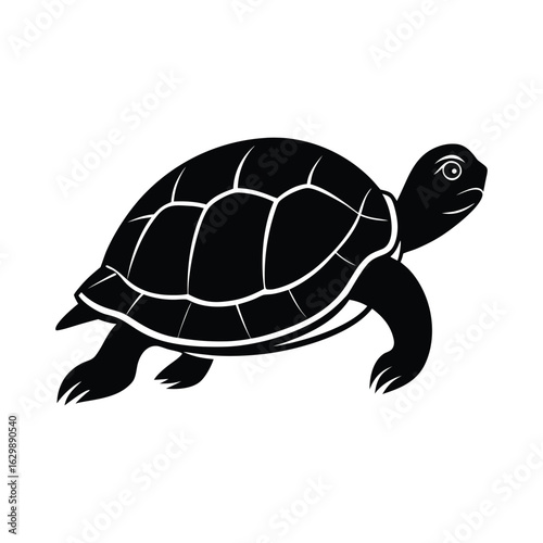 Turtle silhouette vector illustration.