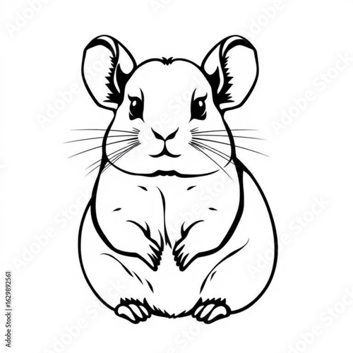 Black Chinchilla Animal Icon