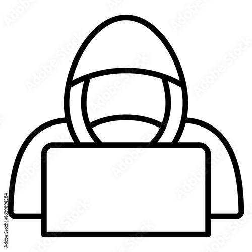 Hacker line icon