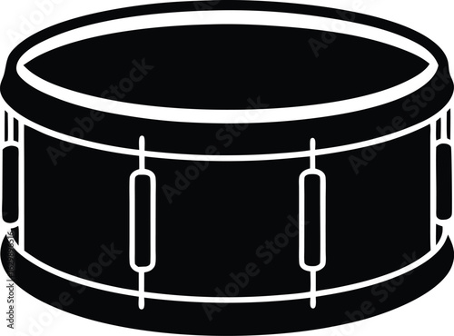 Snare drum silhouette vector art illustration