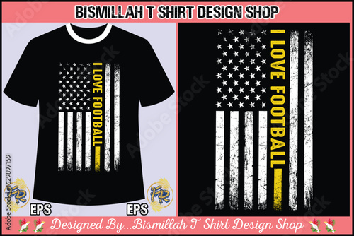 Football T Shirt Print Template, Typography Design For Shirt, Mugs, Iron, Glass, Stickers, Hoodies, Pillows, Phone Cases, etc