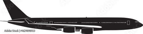 Detailed Airplane Illustration for Air Travel and Aviation Industry with Modern Design Elements
