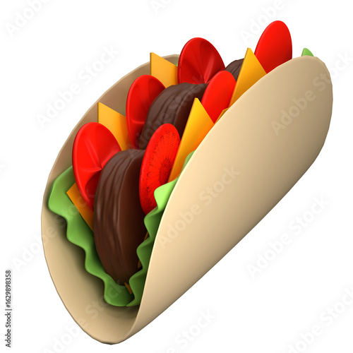 Taco 3D Illustration