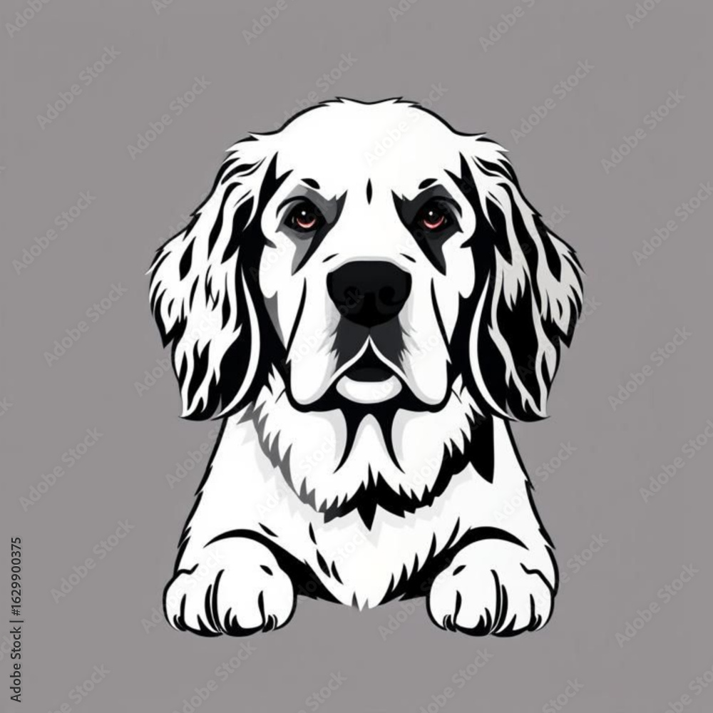 Fototapeta premium Clumber Spaniel Animal Icon