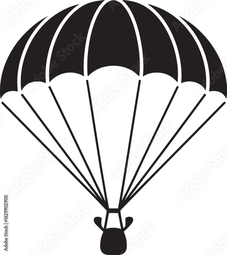 Parachute Icon Symbolizing Safety, Adventure, and Controlled Descent for Sport and Emergency Use