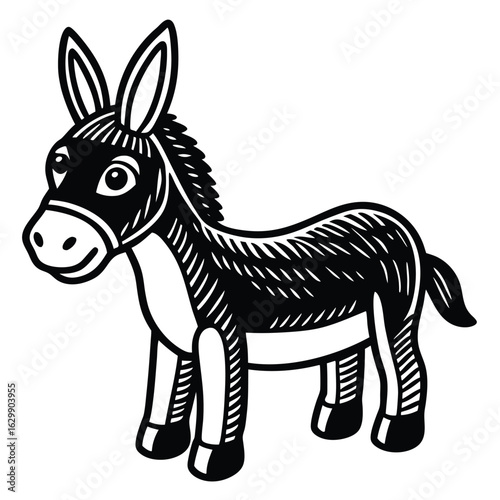 Cartoon jackal isolated on white background illustration vector