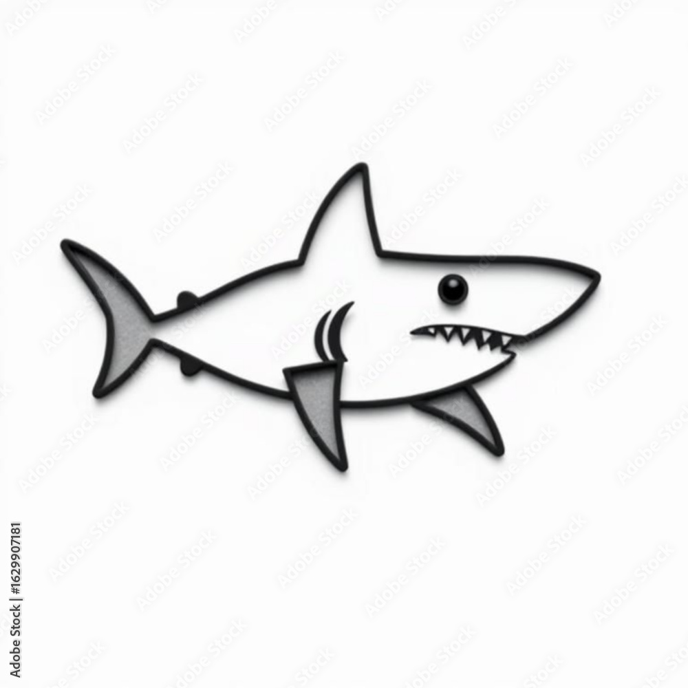 Fototapeta premium Cookiecutter Shark Animal Icon