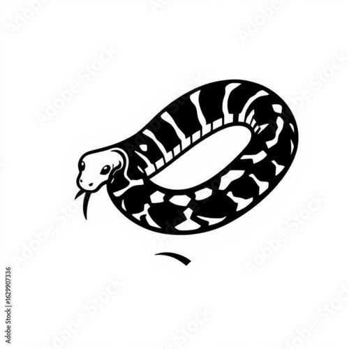 Copperhead Animal Icon - Black