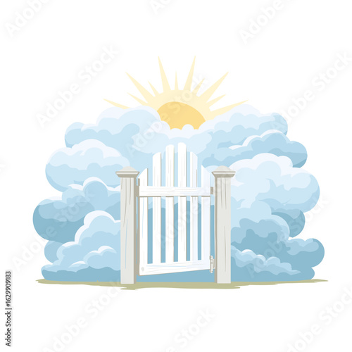 simple the gate to heaven clipart
