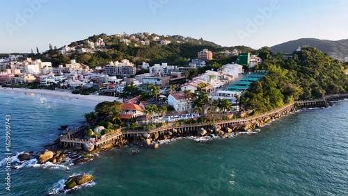 Wallpaper Mural Sunset Bombinhas Beach In Bombinhas Santa Catarina Brazil. Aerial View Of Stunning Beach With Crystal Clear Waters. Sunrise Sky Clouds Beach Sea. Sunrise Beach City. Bombinhas Santa Catarina. Torontodigital.ca