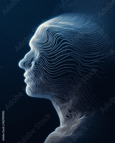 Restful brainwaves pattern Abstract representation of human thought waves.