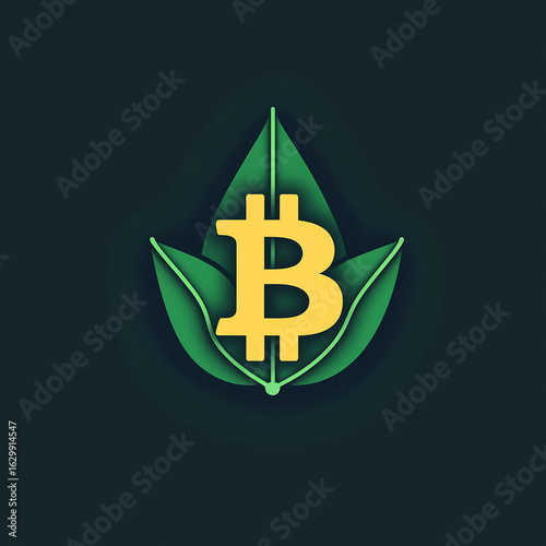 Bitcoin Tree Cryptocurrency and Financial Growth Concept	 made with generative AI