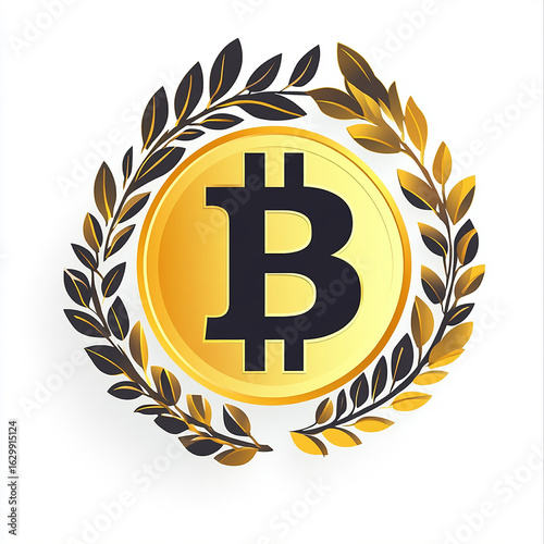 Bitcoin Tree Cryptocurrency and Financial Growth Concept	 made with generative AI