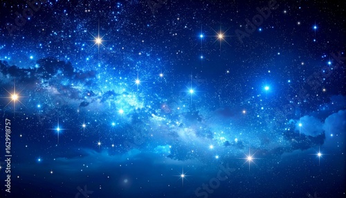 綺麗な星空と幻想的なアクセント、背景画像 Generated by AI