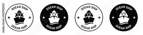 Ocean Ship Logo Vector Black.eps