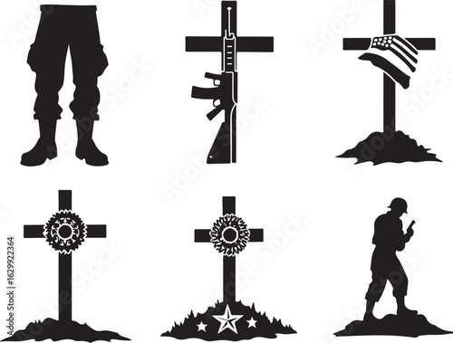 Honoring fallen heroes with military memorial symbols
