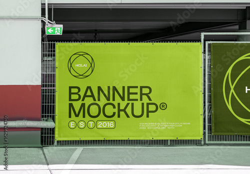 Urban Banners on Fence Mockup