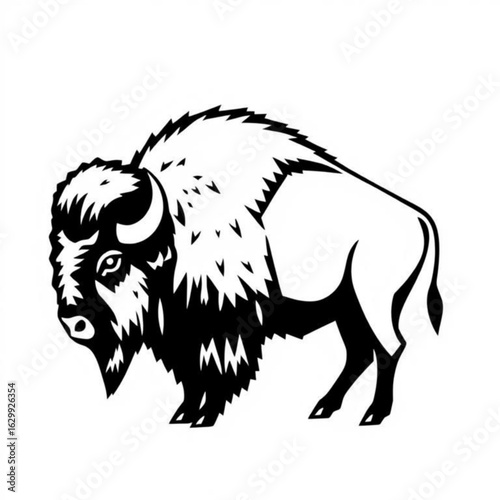 Black Bison Animal Icon