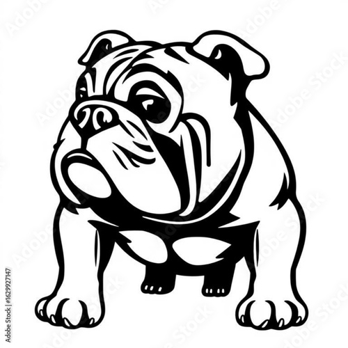 Black Bulldog Animal Icon