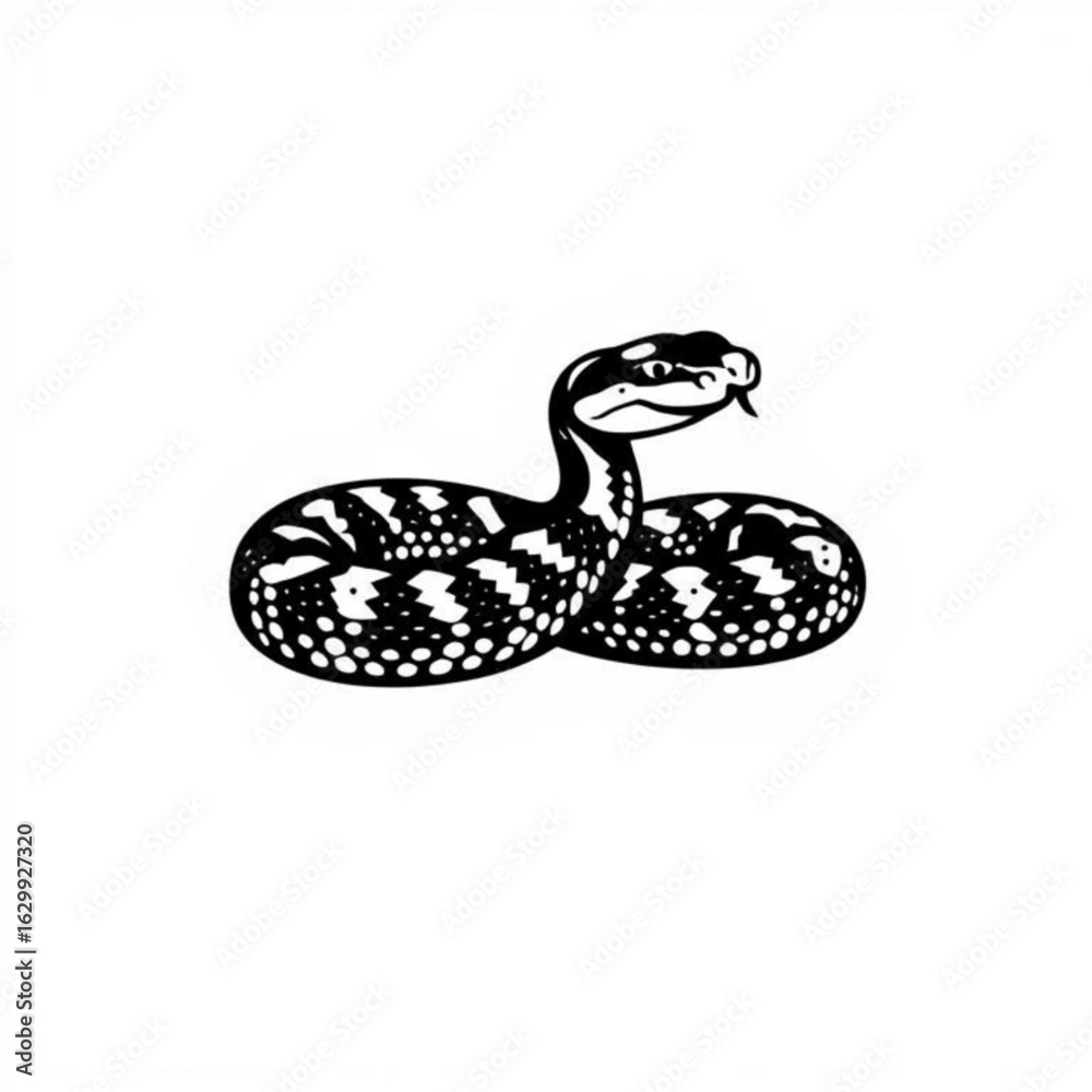 Naklejka premium Black bullsnake animal icon