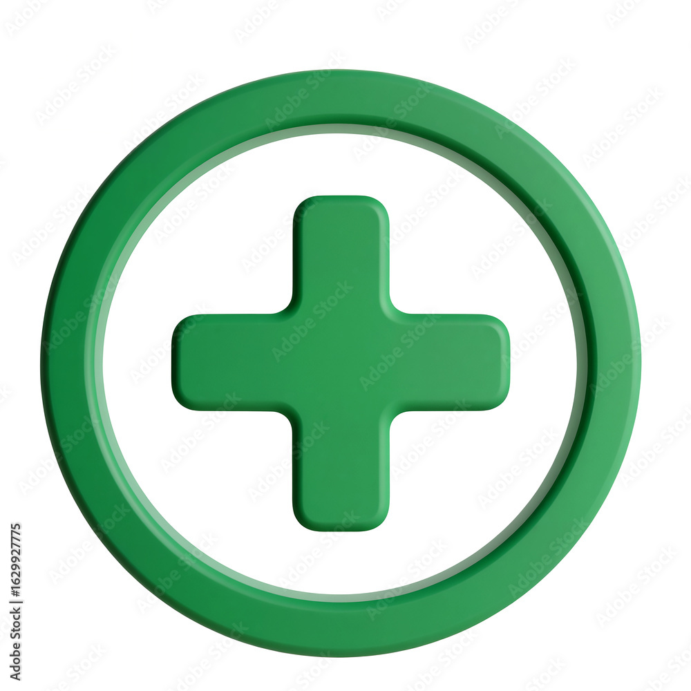 Obraz premium Healing symbol in bold green design for medical representation