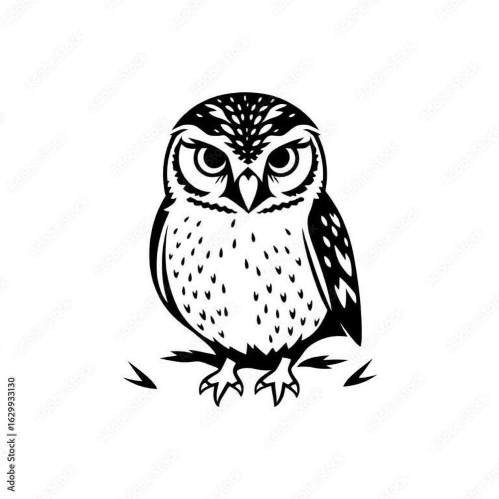Naklejka premium Burrowing Owl Animal Icon