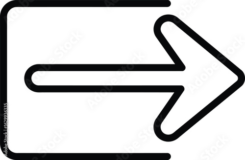 Exit Icon: A clean, minimalist graphic of an exit icon, portraying a symbol of departure and onward direction.