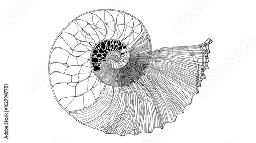 Ornate spiral shell design