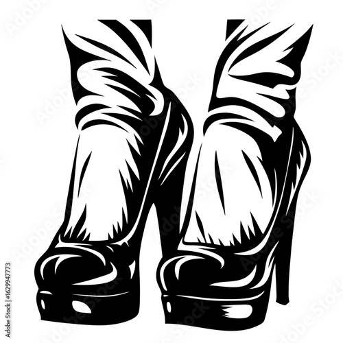 High Heel Shoes Silhouette - Fashion Forward Art

