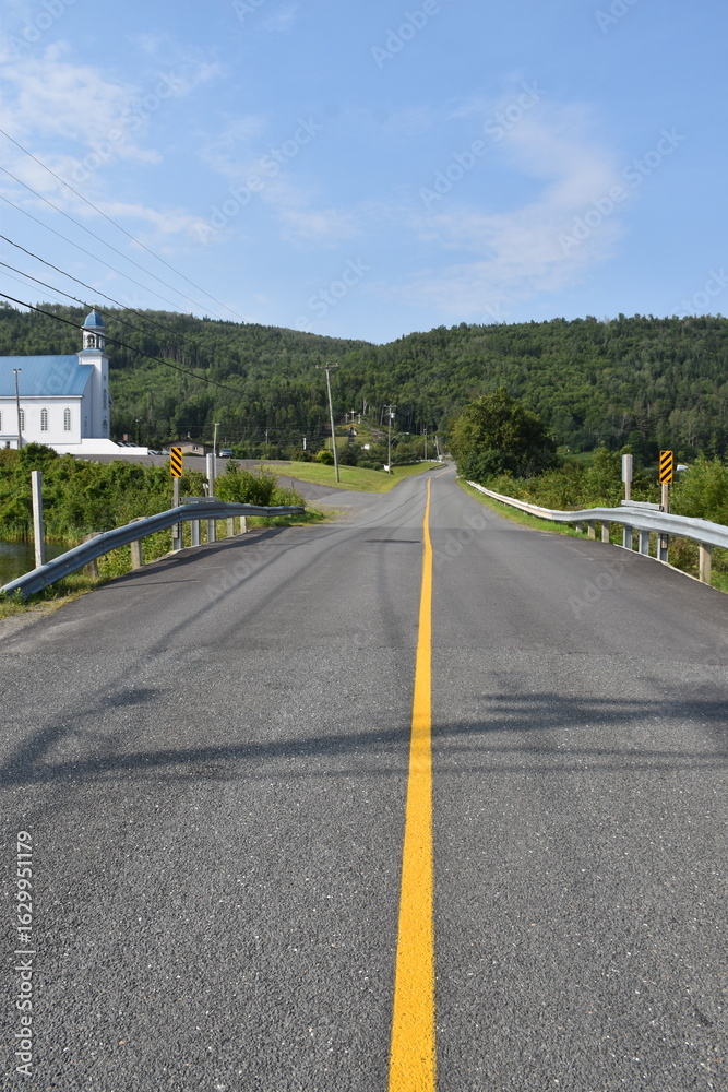 Fototapeta premium A road in summer Lake Baker, N.B. Canada
