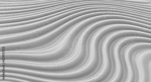 Abstract gray wavy pattern, smooth flowing lines, creating a dynamic visual effect.