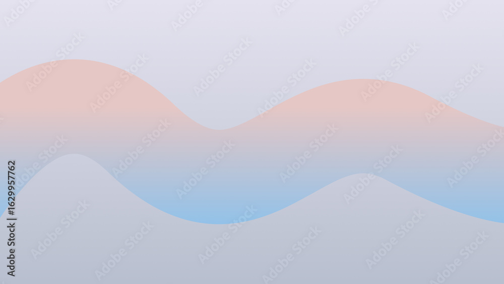 Fototapeta premium Abstract Gradient Waves: Soft Pastel Colors, Minimalist Design, Serene Background