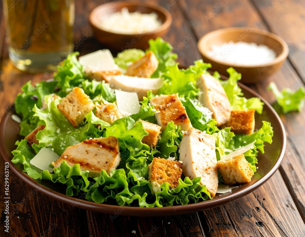 Close-up of a Caesar salad Close-up of a Caesar salad