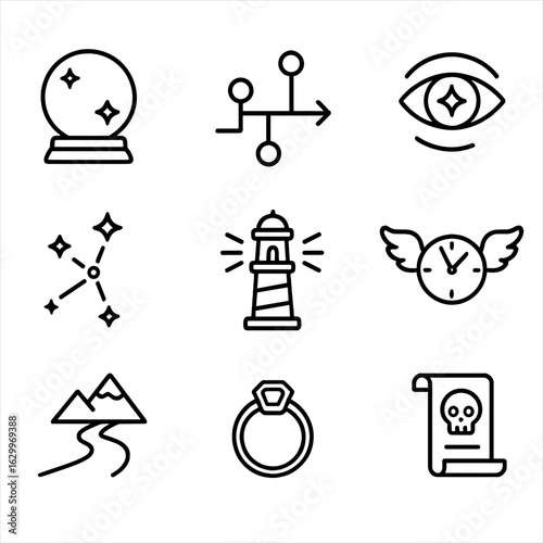 Animal Sleep Icons. Outline icon set of animal sleep: sleeping cat silhouette, hibernating bear outline, bird roosting icon, bat