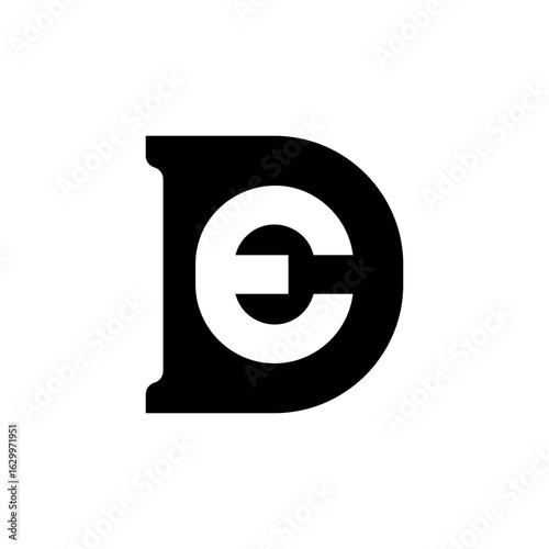 Logo Design Simple Modern Letter D E